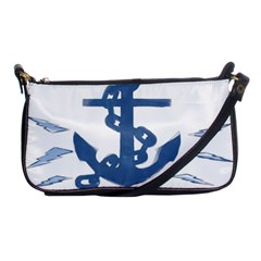 Blue Anchor,  Aquarel Painting Art Shoulder Clutch Bags