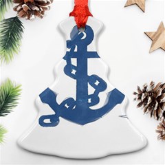 Blue Anchor,  Aquarel Painting Art Ornament (christmas Tree)