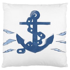 Blue Anchor,  Aquarel Painting Art Large Cushion Case (one Side)