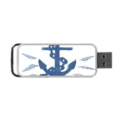 Blue Anchor,  Aquarel Painting Art Portable Usb Flash (one Side)