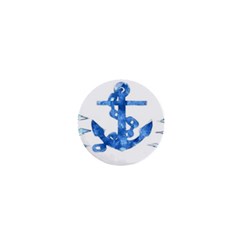 Anchor Aquarel Painting Art, Soft Blue 1  Mini Magnets