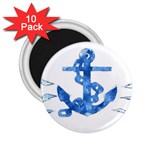 Anchor Aquarel painting art, soft blue 2.25  Magnets (10 pack)  Front