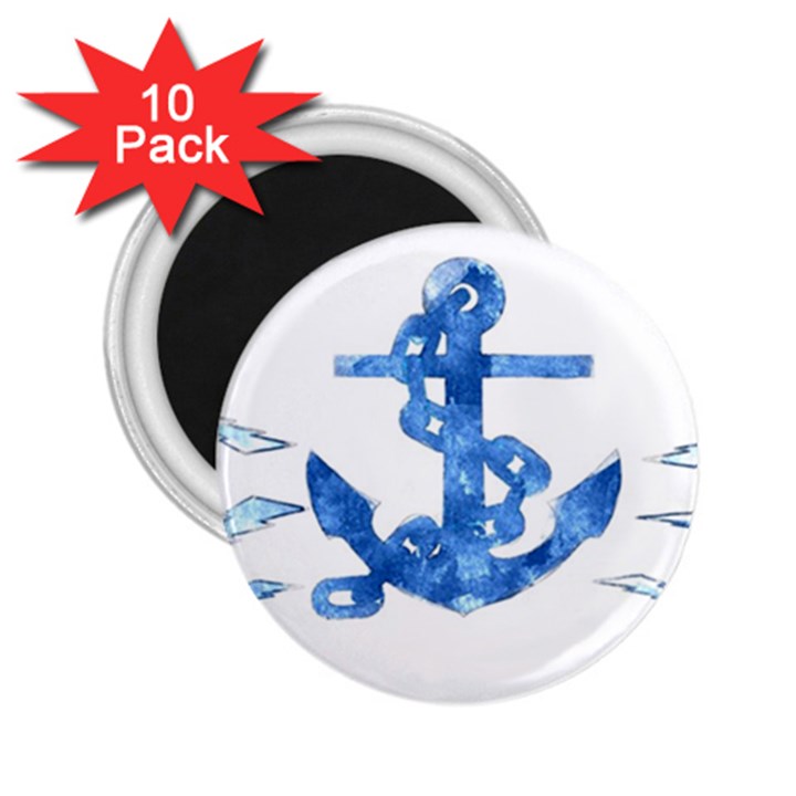 Anchor Aquarel painting art, soft blue 2.25  Magnets (10 pack) 