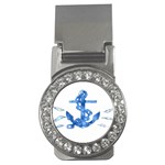 Anchor Aquarel painting art, soft blue Money Clips (CZ)  Front