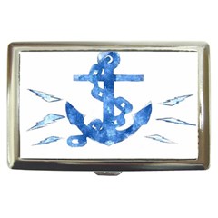 Anchor Aquarel Painting Art, Soft Blue Cigarette Money Cases by picsaspassion