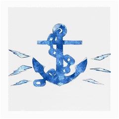 Anchor Aquarel Painting Art, Soft Blue Medium Glasses Cloth (2-side) by picsaspassion