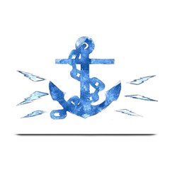 Anchor Aquarel Painting Art, Soft Blue Plate Mats by picsaspassion