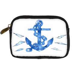 Anchor Aquarel Painting Art, Soft Blue Digital Camera Cases by picsaspassion