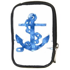 Anchor Aquarel Painting Art, Soft Blue Compact Camera Cases by picsaspassion