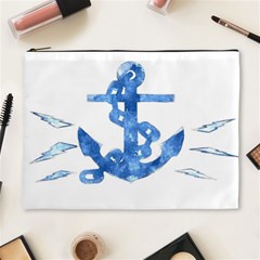 Anchor Aquarel Painting Art, Soft Blue Cosmetic Bag (xl) by picsaspassion