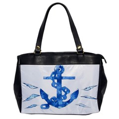 Anchor Aquarel Painting Art, Soft Blue Office Handbags