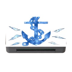 Anchor Aquarel Painting Art, Soft Blue Memory Card Reader With Cf