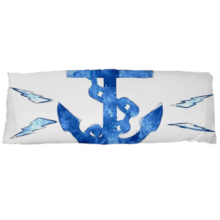 Anchor Aquarel painting art, soft blue Body Pillow Case Dakimakura (Two Sides)