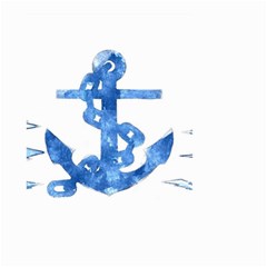 Anchor Aquarel Painting Art, Soft Blue Small Garden Flag (two Sides) by picsaspassion