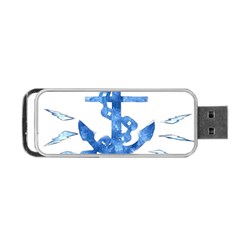 Anchor Aquarel Painting Art, Soft Blue Portable Usb Flash (one Side) by picsaspassion