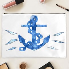 Anchor Aquarel Painting Art, Soft Blue Cosmetic Bag (xxl)  by picsaspassion