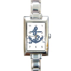 Anchor Pencil Drawing Art Rectangle Italian Charm Watch by picsaspassion