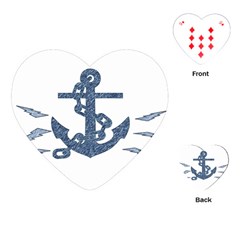 Anchor Pencil Drawing Art Playing Cards (heart) 