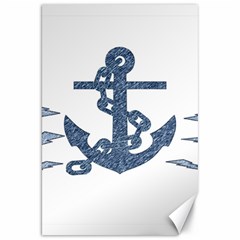 Anchor Pencil Drawing Art Canvas 20  X 30  