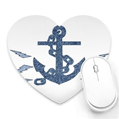 Anchor Pencil Drawing Art Heart Mousepads by picsaspassion