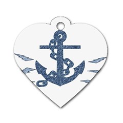 Anchor Pencil Drawing Art Dog Tag Heart (two Sides) by picsaspassion