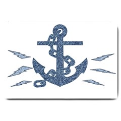 Anchor Pencil Drawing Art Large Doormat 