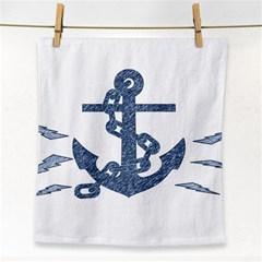 Anchor Pencil Drawing Art Face Towel