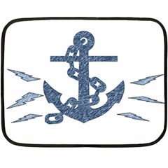 Anchor Pencil Drawing Art Fleece Blanket (mini)