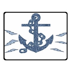 Anchor Pencil Drawing Art Fleece Blanket (small)