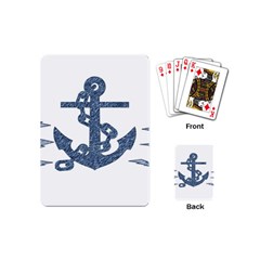 Anchor Pencil Drawing Art Playing Cards (mini)  by picsaspassion