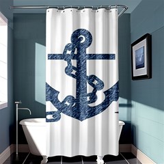 Anchor Pencil Drawing Art Shower Curtain 36  X 72  (stall)  by picsaspassion