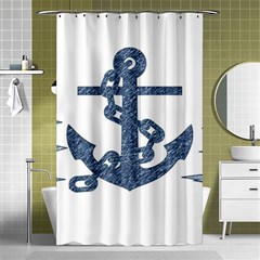 Anchor Pencil Drawing Art Shower Curtain 48  X 72  (small)  by picsaspassion