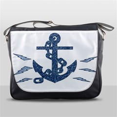 Anchor Pencil Drawing Art Messenger Bags