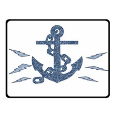 Anchor Pencil Drawing Art Double Sided Fleece Blanket (small) 