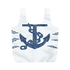 Anchor Pencil Drawing Art Full Print Recycle Bags (m) 