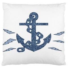 Anchor Pencil Drawing Art Standard Flano Cushion Case (one Side) by picsaspassion