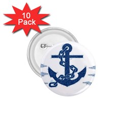 Blue Anchor Oil painting art 1.75  Buttons (10 pack)