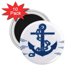 Blue Anchor Oil painting art 2.25  Magnets (10 pack) 