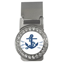 Blue Anchor Oil Painting Art Money Clips (cz) 