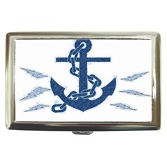 Blue Anchor Oil Painting Art Cigarette Money Cases by picsaspassion