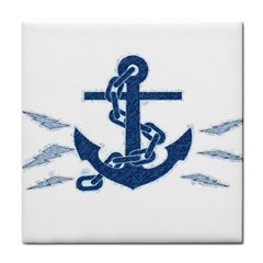 Blue Anchor Oil painting art Face Towel