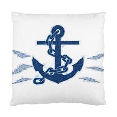 Blue Anchor Oil painting art Standard Cushion Case (One Side)