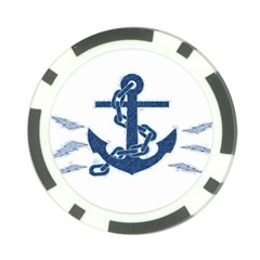 Blue Anchor Oil painting art Poker Chip Card Guards (10 pack) 