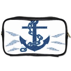 Blue Anchor Oil Painting Art Toiletries Bags