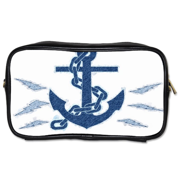 Blue Anchor Oil painting art Toiletries Bags