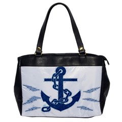 Blue Anchor Oil painting art Office Handbags