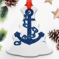 Blue Anchor Oil Painting Art Ornament (christmas Tree)