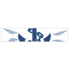 Blue Anchor Oil painting art Flano Scarf (Small)