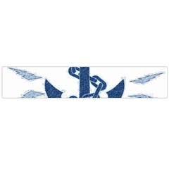 Blue Anchor Oil Painting Art Flano Scarf (large)