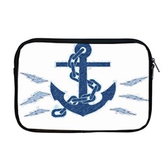 Blue Anchor Oil Painting Art Apple Macbook Pro 17  Zipper Case